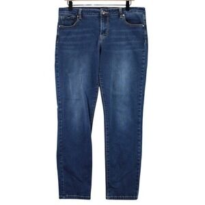 Buffalo David Bitton Women Size 1232 Blue Wash Denim Straight Leg Jeans Pants